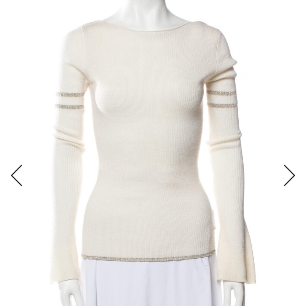 Frame Denim merino wool metallic sweater